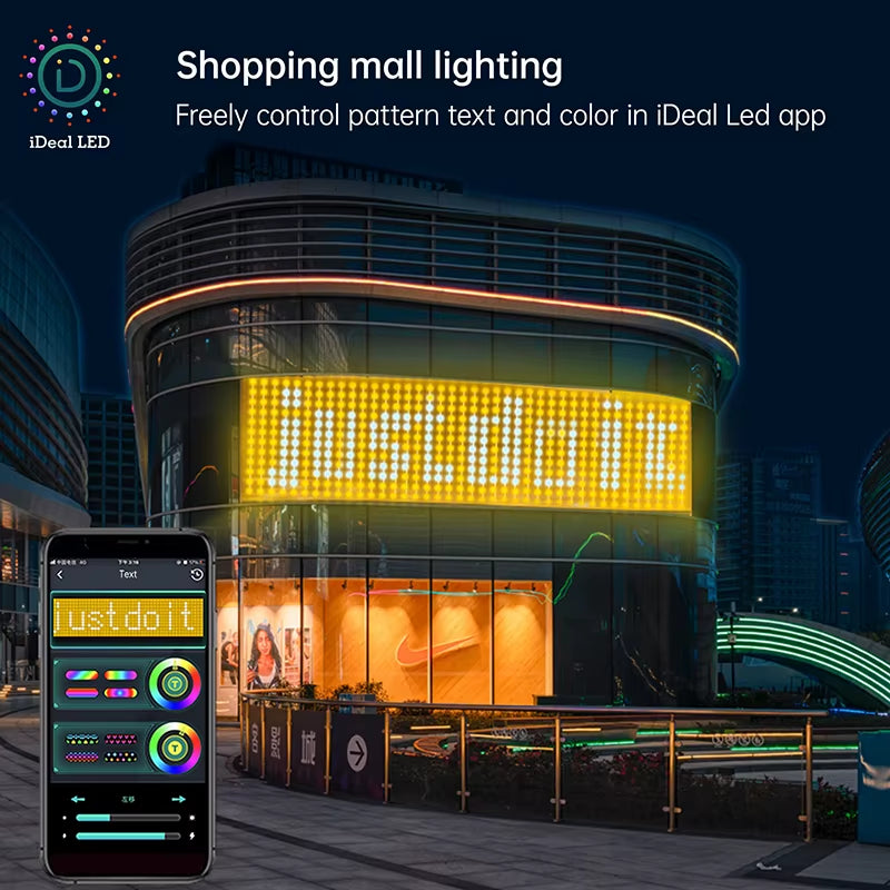 App Curtain String Light DIY Picture Text Display Led Fairy Light Garland RGB LED String Light Curtain Lights Wedding Decor